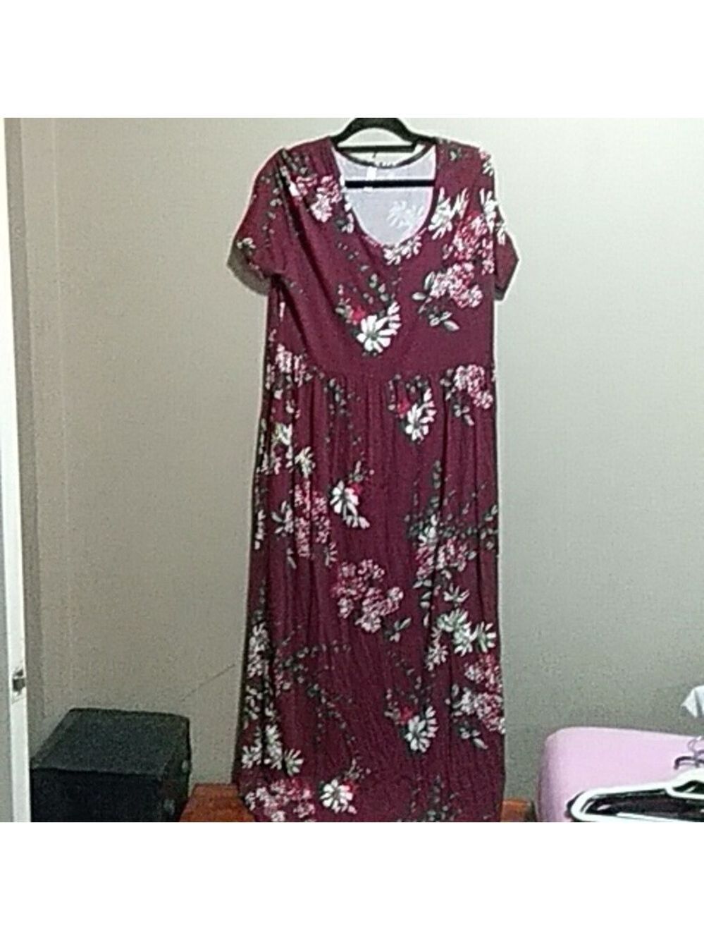 Poseshe Floral Burgandy dress size 2xl